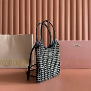 Colestore Miu Miu Small Satin Crystal Embellished Top Handle Black 20x24cm - 6