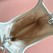 Colestore Miu Miu Small Satin Crystal Embellished Top Handle Beige 20x24cm - 6