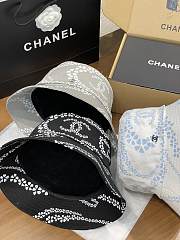 Colestore Chanel Camellia Chain Bucket Hat Blue/Gray/Black - 4