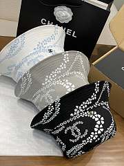 Colestore Chanel Camellia Chain Bucket Hat Blue/Gray/Black - 3
