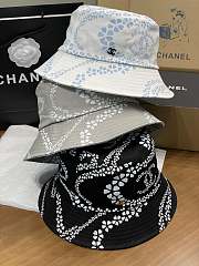 Colestore Chanel Camellia Chain Bucket Hat Blue/Gray/Black - 1