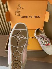 Colestore Louis Vuitton Sneakerina Cherry Charm Trainers Beige and Pink Suede - 3