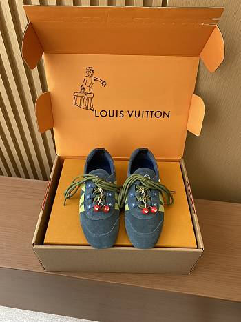 Colestore Louis Vuitton Sneakerina Cherry Charm Trainers Dark Teal Blue & Olive Green