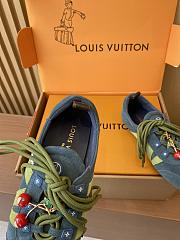 Colestore Louis Vuitton Sneakerina Cherry Charm Trainers Dark Teal Blue & Olive Green - 5