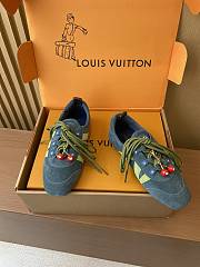 Colestore Louis Vuitton Sneakerina Cherry Charm Trainers Dark Teal Blue & Olive Green - 4