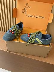 Colestore Louis Vuitton Sneakerina Cherry Charm Trainers Dark Teal Blue & Olive Green - 2