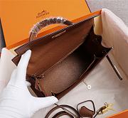Colestore Hermes Kelly In Brown Gold Buckle - 5