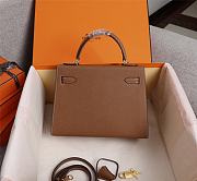 Colestore Hermes Kelly In Brown Gold Buckle - 3