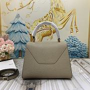 Colestore Valextra Iside Mini Oyster Gray Leather Top Handle Bag  22x12x16.5 cm - 4