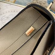 Colestore Valextra Iside Mini Oyster Gray Leather Top Handle Bag  22x12x16.5 cm - 3