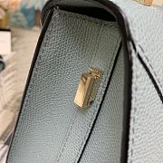 Colestore Valextra Iside Mini Blue Leather Top Handle Bag 22x12x16.5 cm - 5