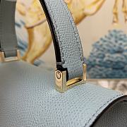 Colestore Valextra Iside Mini Blue Leather Top Handle Bag 22x12x16.5 cm - 4