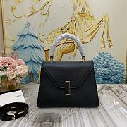 Colestore Valextra Iside Mini Black Leather Top Handle Bag 22x12x16.5 cm - 1