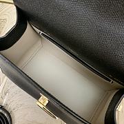 Colestore Valextra Iside Mini Black Leather Top Handle Bag 22x12x16.5 cm - 6