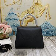 Colestore Valextra Iside Mini Black Leather Top Handle Bag 22x12x16.5 cm - 4
