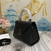 Colestore Valextra Iside Mini Black Leather Top Handle Bag 22x12x16.5 cm - 3