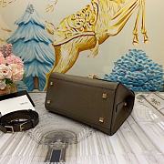 Colestore Valextra Iside Mini Taupe Green Leather Top Handle Bag 22x12x16.5 cm - 3
