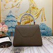 Colestore Valextra Iside Mini Taupe Green Leather Top Handle Bag 22x12x16.5 cm - 2
