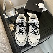 Colestore Chanel 25P Tweed & Calfskin Sneakers White - 4