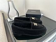 Colestore Chanel Suede Loafers with Gold CC Logo Black - 3