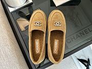 Colestore Chanel Suede Loafers with Gold CC Logo Tan - 1