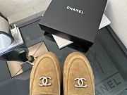 Colestore Chanel Suede Loafers with Gold CC Logo Tan - 4