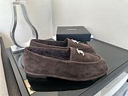 Colestore Chanel Suede Loafers with Gold CC Logo Dark Chocolate - 5