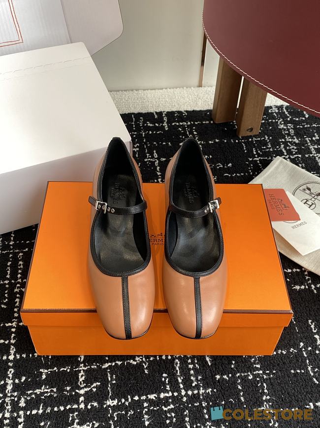 Colestore Hermes Mary Jane Lilibeth Camel Tan - 1