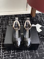 Colestore Chanel Mary Janes Lambskin, Patent Calfskin, Imitation Pearls & Metal Black - 1