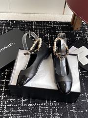 Colestore Chanel Mary Janes Lambskin, Patent Calfskin, Imitation Pearls & Metal Black - 4