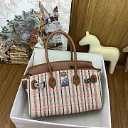Colestore Hermes Birkin Shoulder Light 29 in Gold Evercolor and Embroidered Rose Pop, Black 29cm - 6