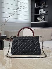Colestore Chanel Caviar Quilted Coco Handle Flap Black 18x29x12cm - 4