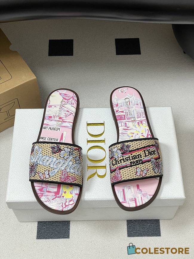 Colestore Dior Dway Slides Shanghai Limited Edition Pink  - 1