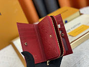 Colestore  Louis Vuitton Zippy Wallet Burgundy 13.5x9.5x3.5cm - 5