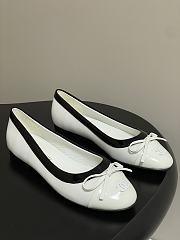Colestore Chanel Ballet Flats White Patent Leather  - 1