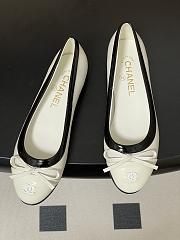Colestore Chanel Ballet Flats White Patent Leather  - 6