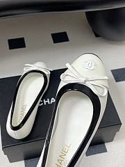 Colestore Chanel Ballet Flats White Patent Leather  - 5