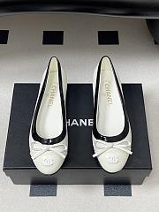 Colestore Chanel Ballet Flats White Patent Leather  - 4