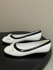 Colestore Chanel Ballet Flats White Patent Leather  - 3