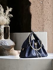 Colestore Chanel 25 Small Handbag Grained Calfskin & Gold-Tone Metal Navy Blue 30x26x14cm - 4