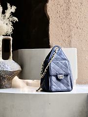 Colestore Chanel 25 Small Handbag Grained Calfskin & Gold-Tone Metal Navy Blue 30x26x14cm - 2