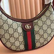 Colestore Gucci Ophidia Small Shoulder Bag Rosso Ancora Red Leather Trim 20x14.5x4cm - 2