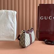 Colestore Gucci Ophidia Small Shoulder Bag Rosso Ancora Red Leather Trim 26x15x6.5cm - 6