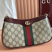 Colestore Gucci Ophidia Small Shoulder Bag Rosso Ancora Red Leather Trim 26x15x6.5cm - 2