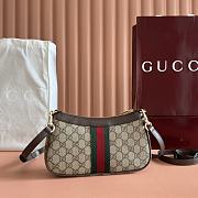 Colestore Gucci Ophidia Small Shoulder Bag Brown Leather Trim 26x15x6.5cm - 5