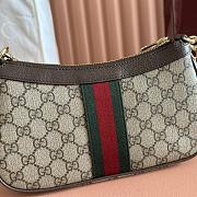 Colestore Gucci Ophidia Small Shoulder Bag Brown Leather Trim 26x15x6.5cm - 2