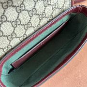 Colestore Gucci Ophidia Small Top Handle Bag  Rosso Ancora Red Leather Trim 20x16x5cm - 3