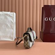 Colestore Gucci Ophidia Small Top Handle Bag Brown Leather Trim 20x16x5cm - 5