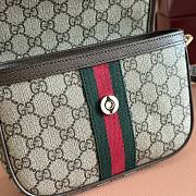 Colestore Gucci Ophidia Small Top Handle Bag Brown Leather Trim 20x16x5cm - 3