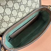 Colestore Gucci Ophidia Small Top Handle Bag Brown Leather Trim 20x16x5cm - 2